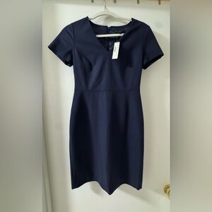 NWT- J. Crew Blue V-Neck Sheath Dress for Work